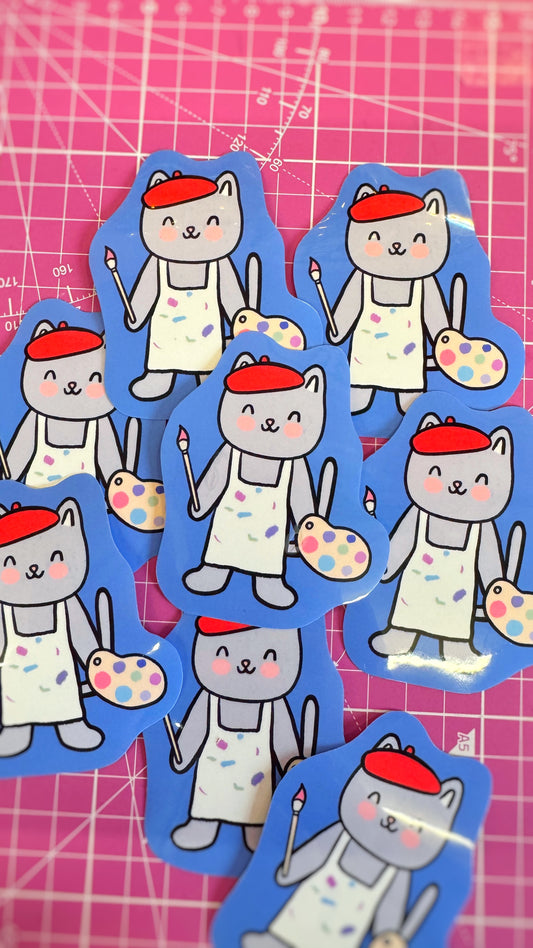Arty Cat Sticker