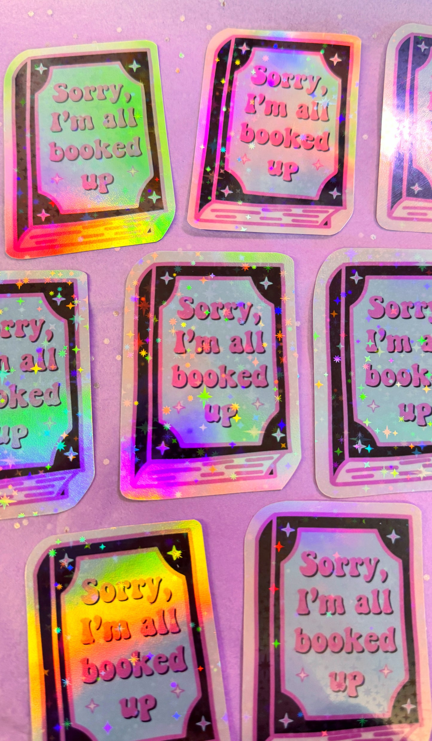 Booked Up Holo Sticker