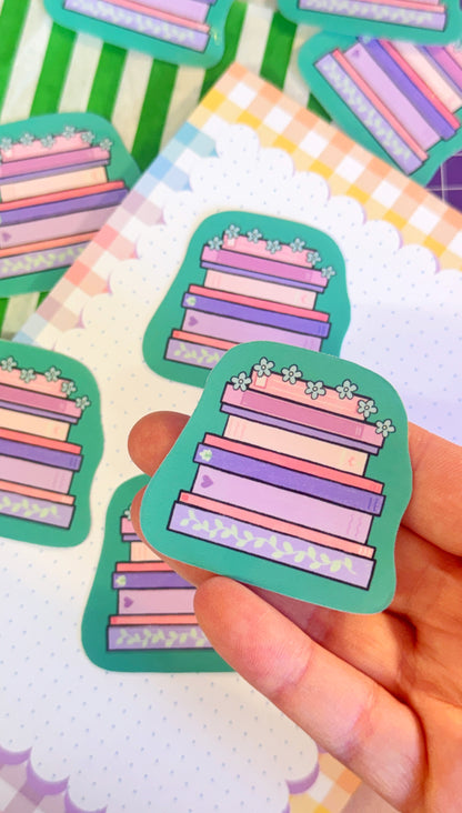 Book Pile Sticker