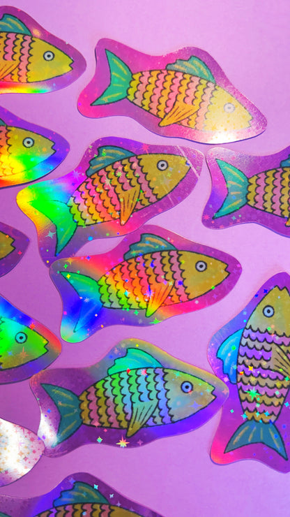 Holo Fish Glitter Sticker
