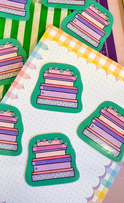 Book Pile Sticker