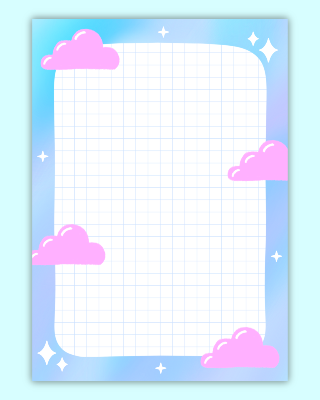 Cloudy A5 Notepad