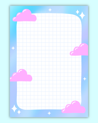 Cloudy A5 Notepad