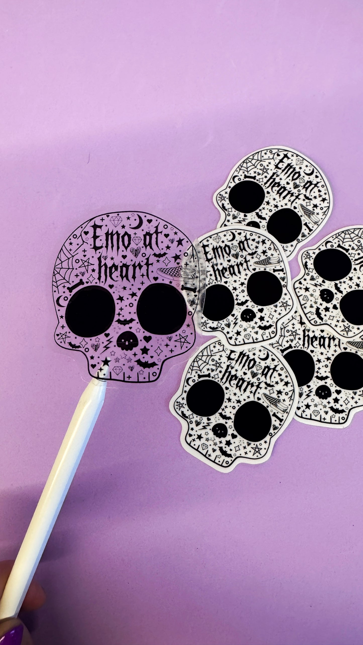 Transparent Emo At Heart Sticker