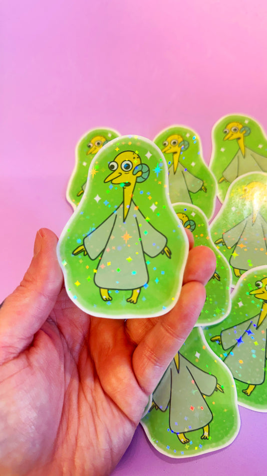 Mr Burns Glitter Sticker
