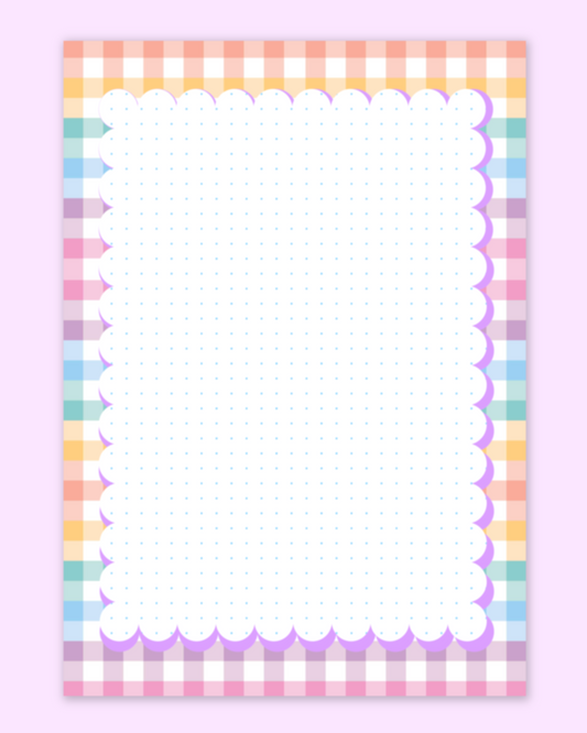 A5 Gingham Notepad