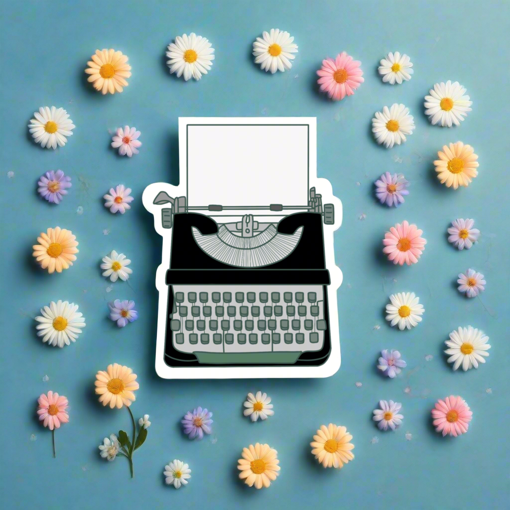 Typewriter Sticker