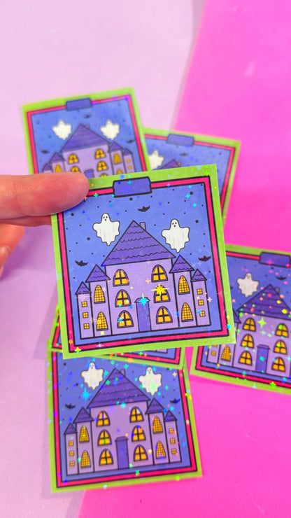 Haunted House Sticker