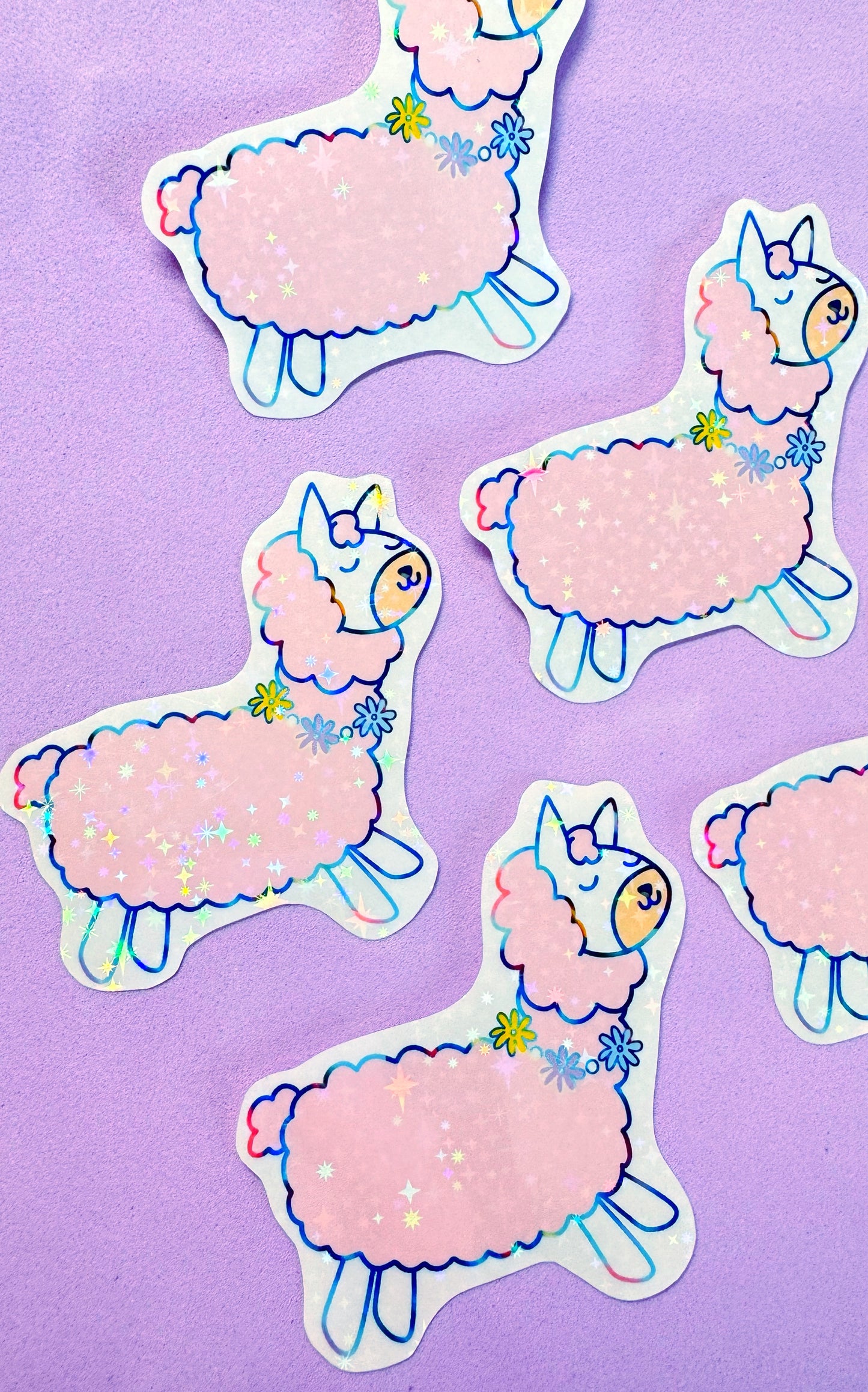 Glitter Llama Sticker