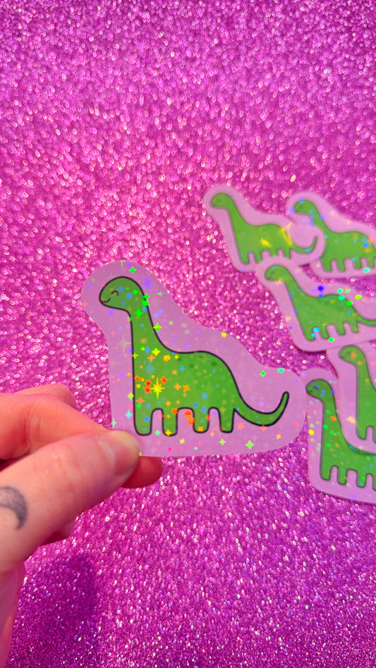 Glitter Dino Sticker