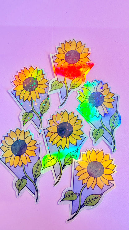 Sunflower Holo Sticker
