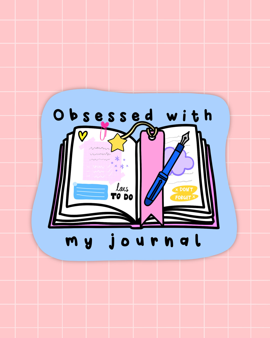 Journal Obsessed Sticker