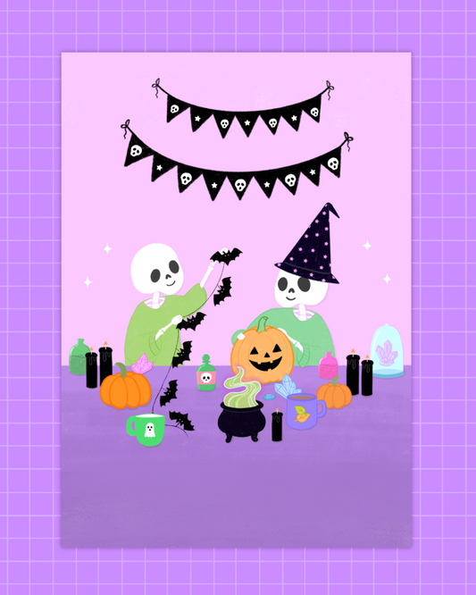 Skeleton Party Print