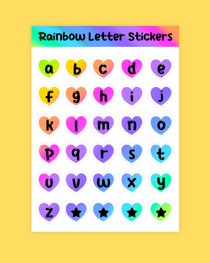 Rainbow Heart Stickers