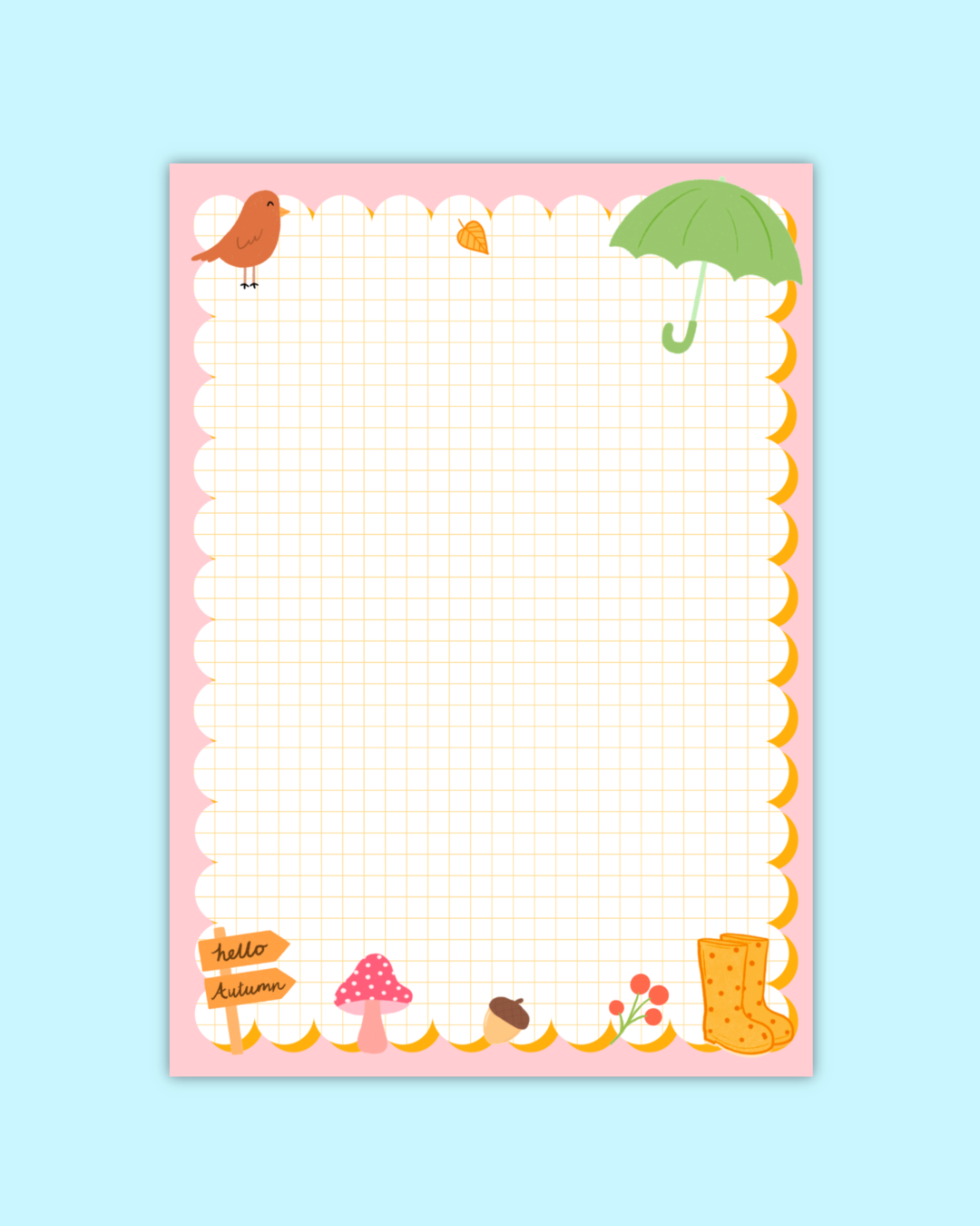 Hello Autumn Notepad A5