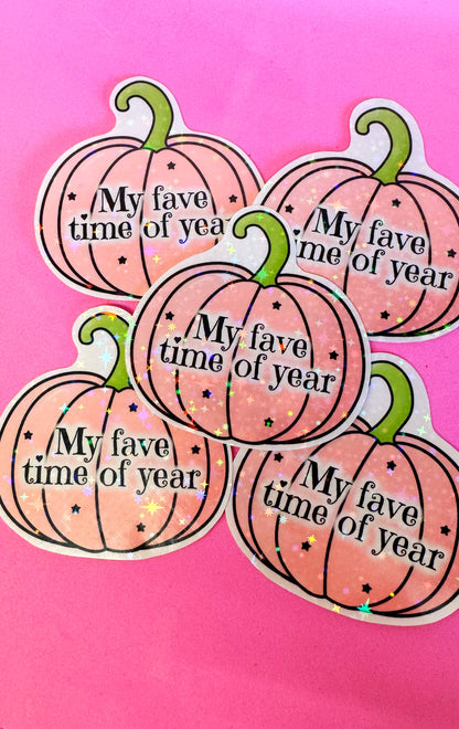 Fave Time Pumpkin Sticker