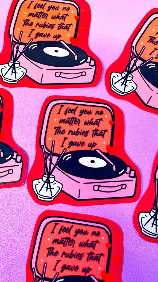 Maroon Vinyl Sticker