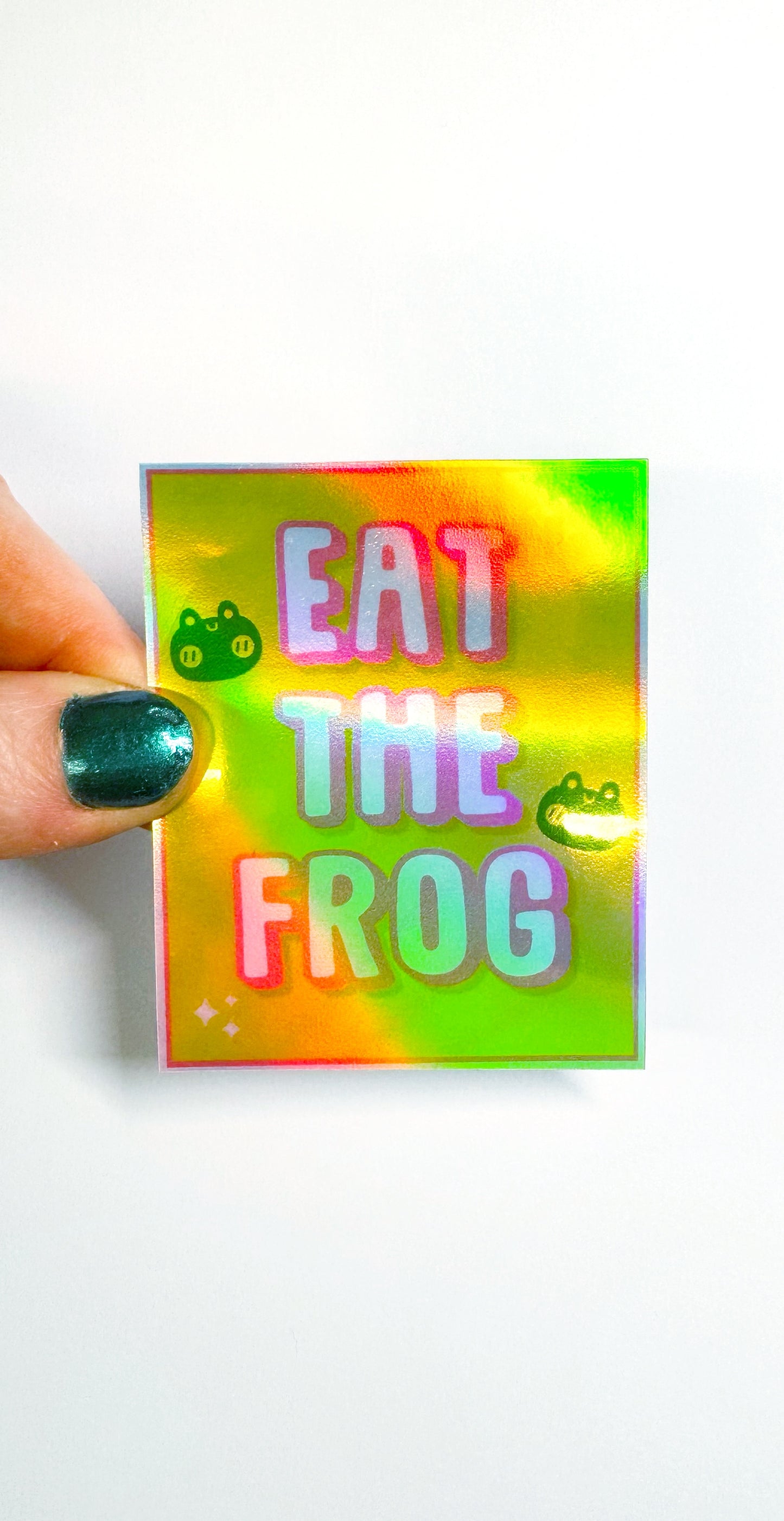 Eat The Frog Holo Sticker