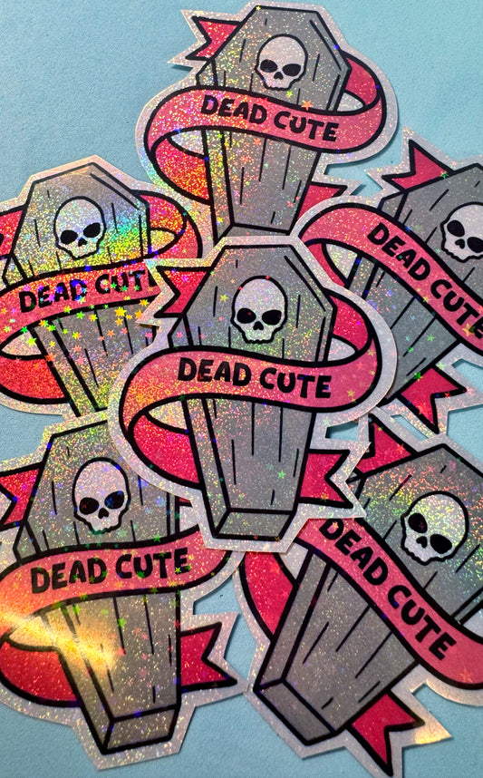 Dead Cute Coffin Sticker