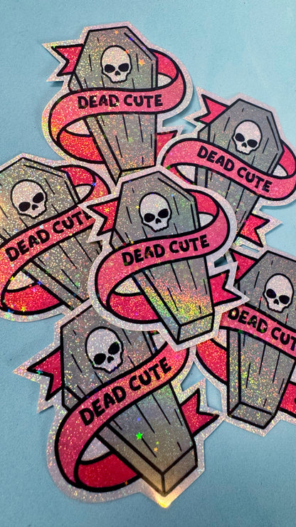 Dead Cute Coffin Sticker