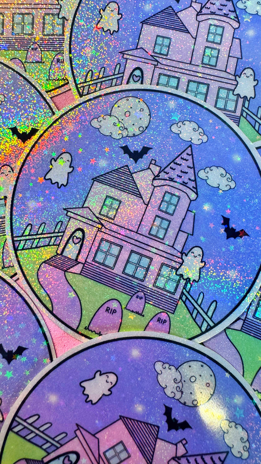 Haunted House Sticker