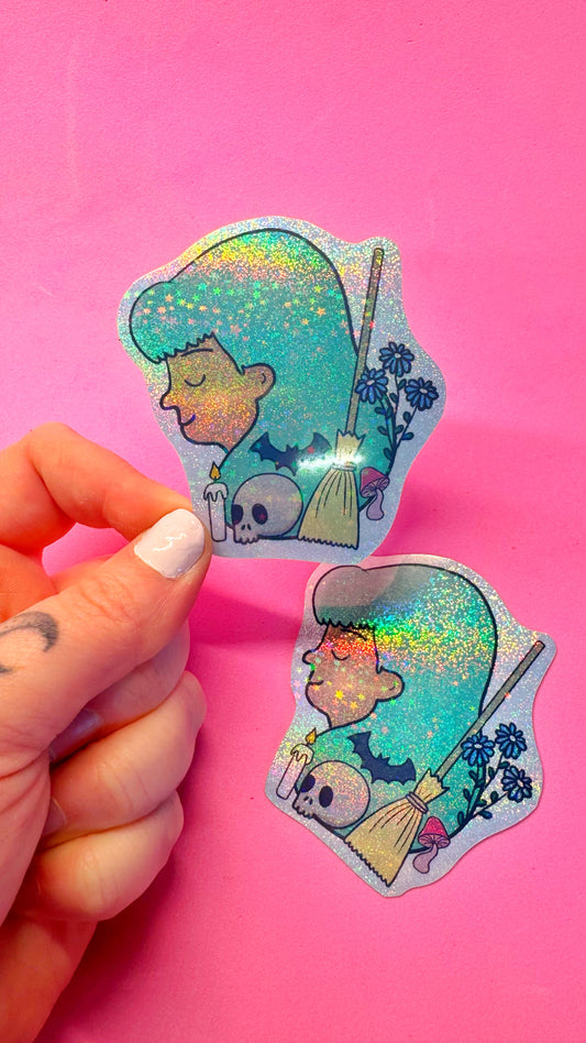 Holographic Witch Sticker