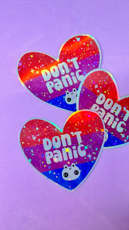 Don’t Panic Bi Heart Sticker