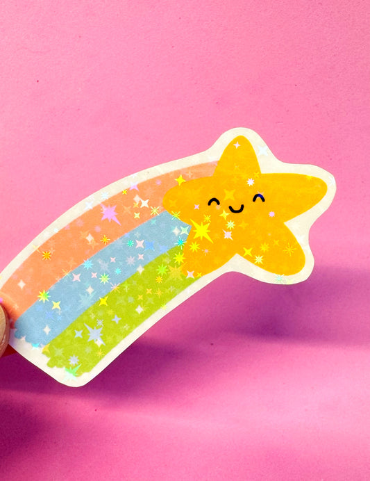 Shooting Star Glitter Sticker