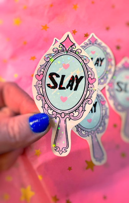 Slay Glitter Sticker