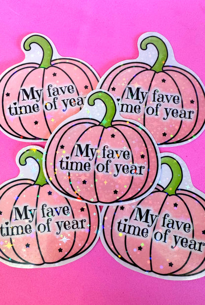 Fave Time Pumpkin Sticker