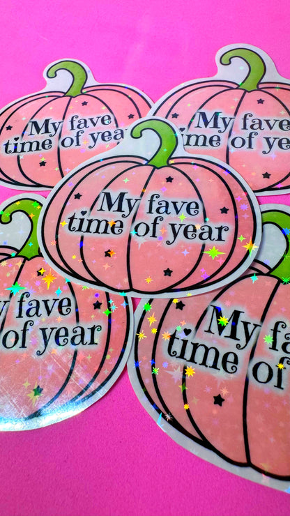 Fave Time Pumpkin Sticker