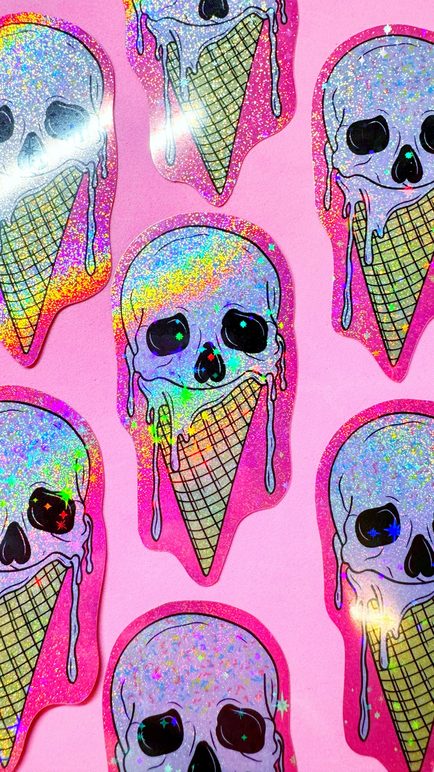 Skull Ice Cream Sticker