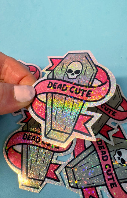 Dead Cute Coffin Sticker