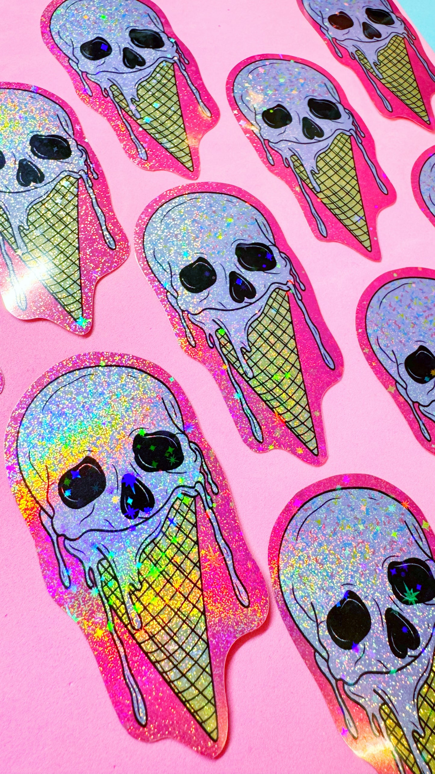 Skull Ice Cream Sticker