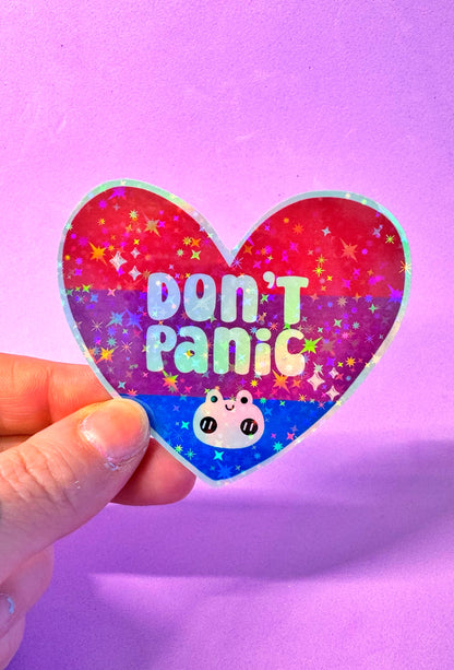 Don’t Panic Bi Heart Sticker