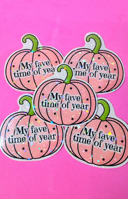 Fave Time Pumpkin Sticker