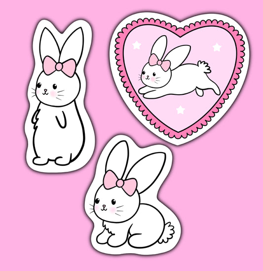 Pack of 3 Bunny Stickers