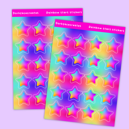 Rainbow Stars Stickers