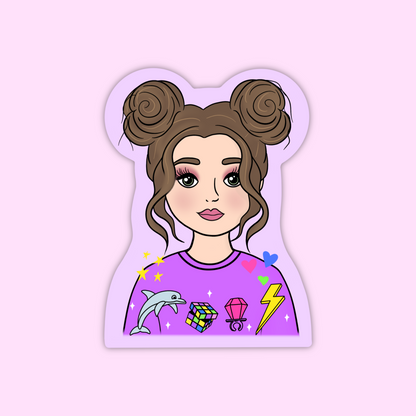 90’s Girl Sticker