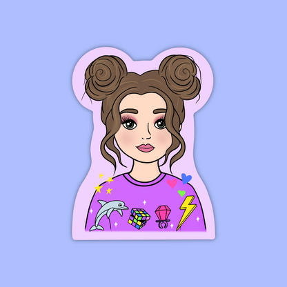 90’s Girl Sticker