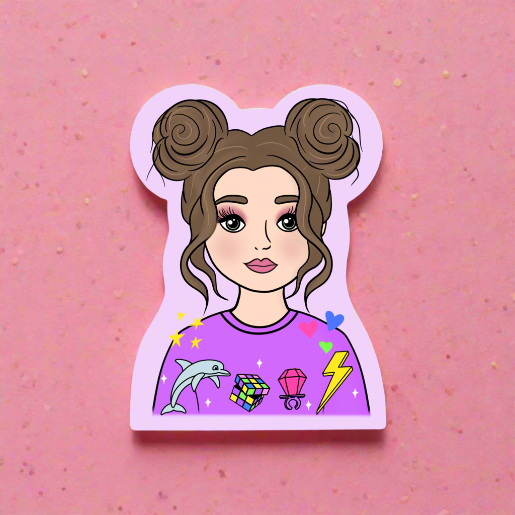 90’s Girl Sticker