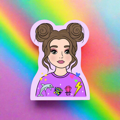 90’s Girl Sticker