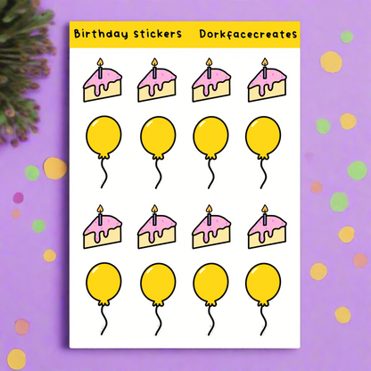 Birthday Journal Stickers