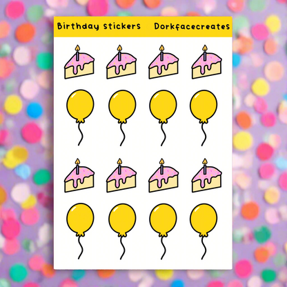 Birthday Journal Stickers