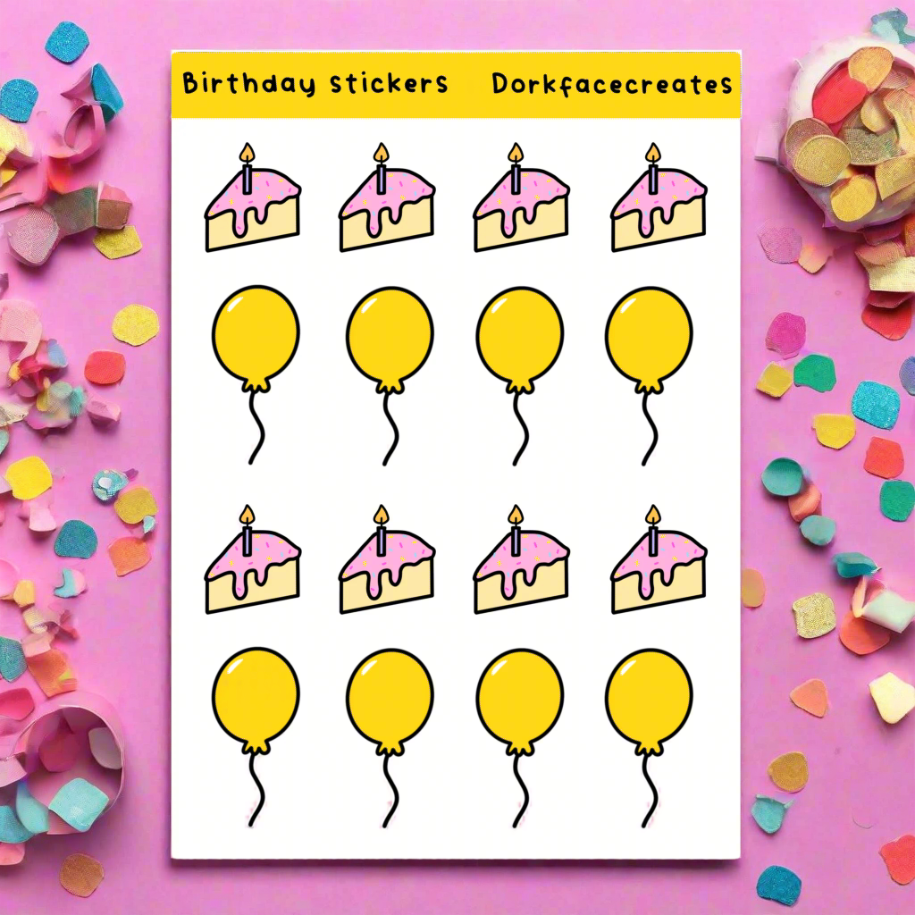 Birthday Journal Stickers