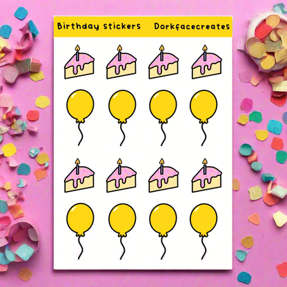 Birthday Journal Stickers