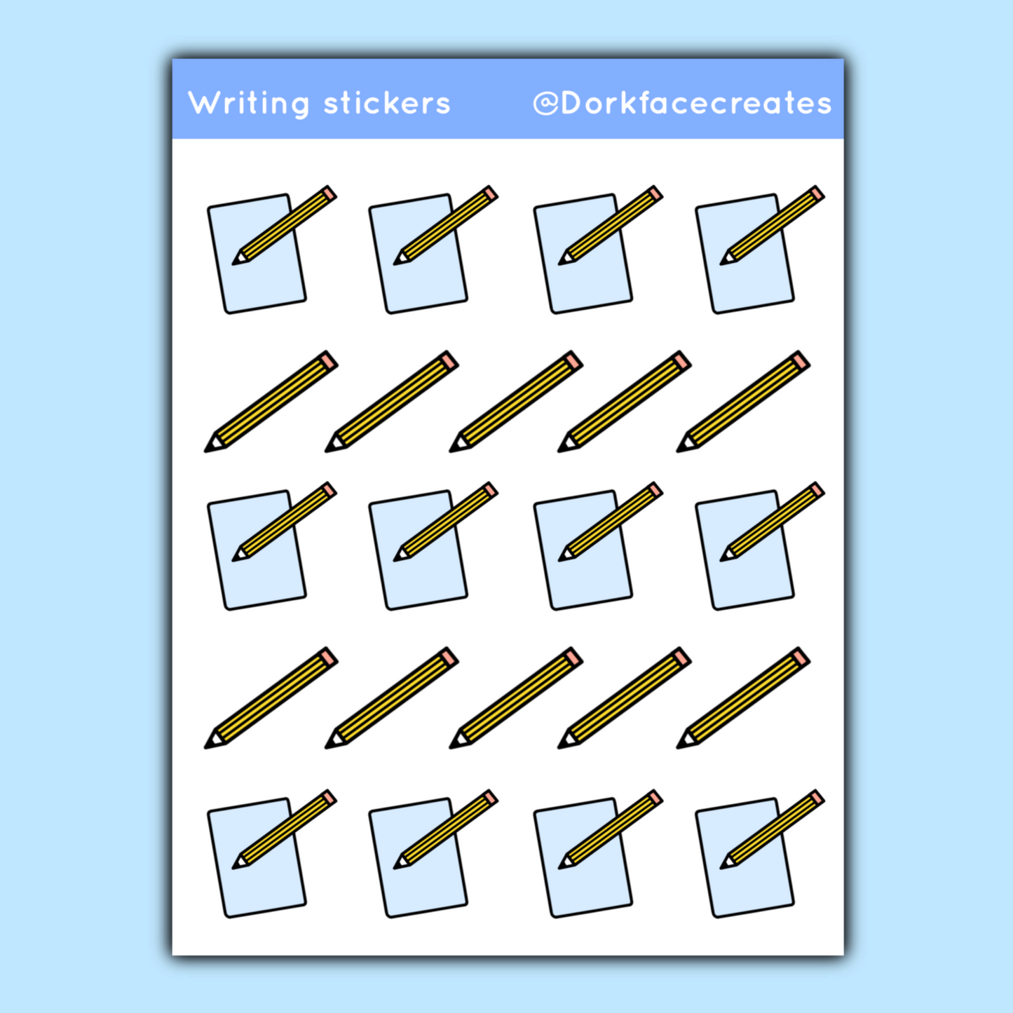 Writing Stickers