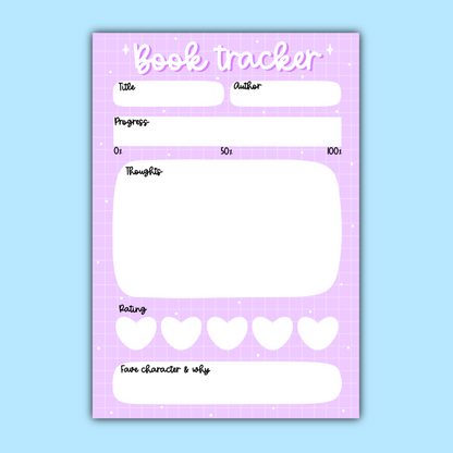 Book Tracker Notepad