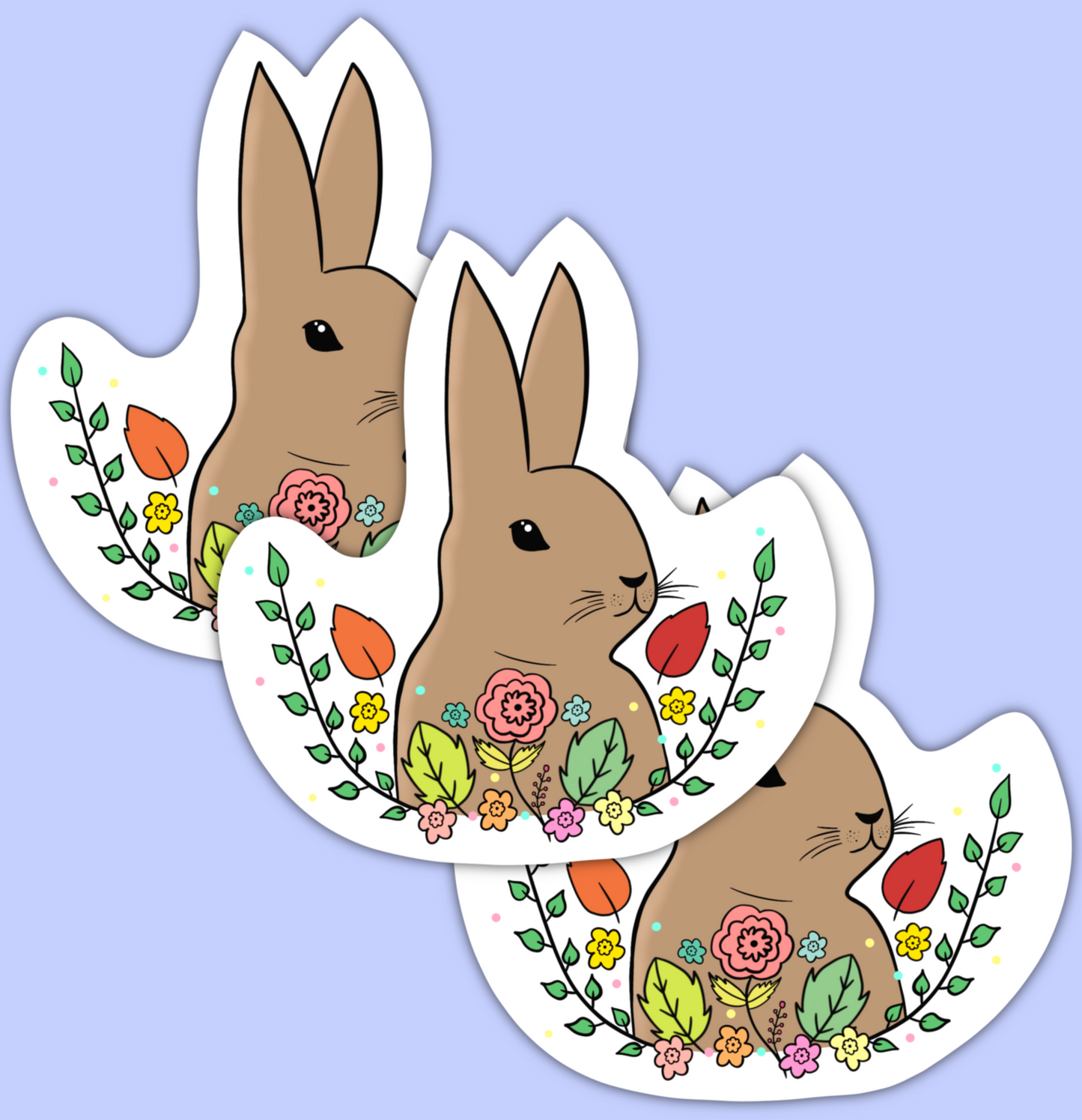 Bunny in Flowers Sticker