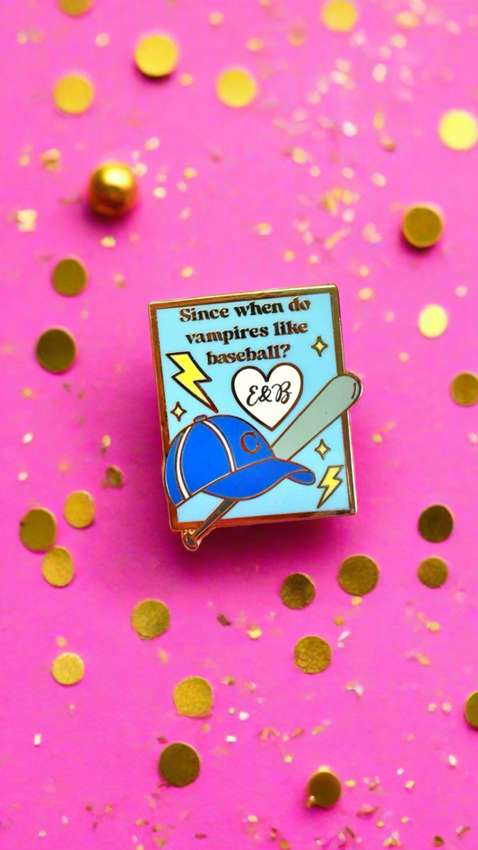 Vampire Baseball Pin
